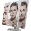 Tri -Fold Vanity Makeup Mirror With 24 Natural White LED Lights Women