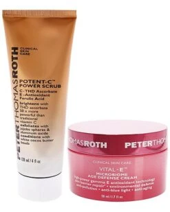 Peter Thomas Roth Vital-E Microbiome Age Defense Cream & Potent-C Power Power Scrub Kit Women