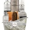 Premium Bath And Body Beauty Basket, Rosemary Peppermint Home Spa Set Women
