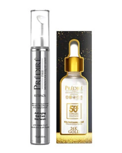 50X Multivitamin A, C, & E Stem Cell Age Defying 24K Gold & Intensive Rapid Renewal Eye Serum Set Women
