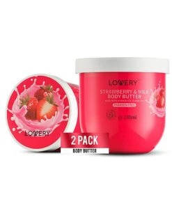 Strawberry Milk Whipped Body Butter, 2 Pack Body Cream Women