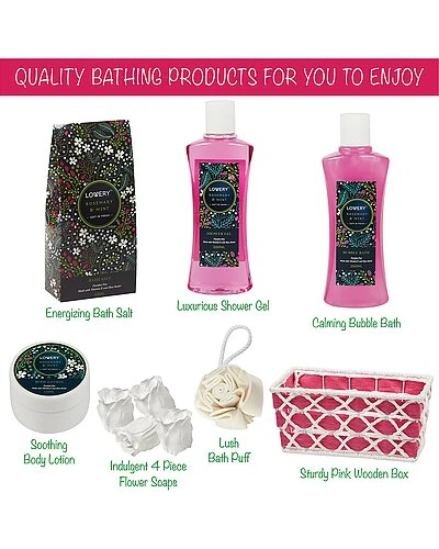 Home Spa Gift Basket In Rosemary Mint, 10pc Graduation, Anniversary Gift Women - Image 2