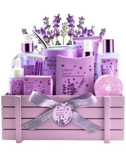 Lavender Bath & Body 12pc Gift Basket Women