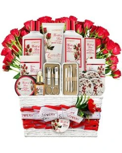 Red Rose 35pc Bath & Body Spa Gift Women
