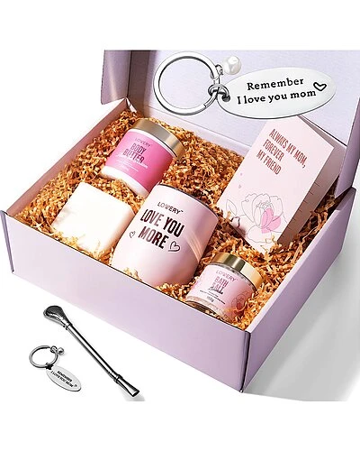 New Mom Handmade Spa Gift Set, Present For Mom Self Care Kit With Tumbler Women