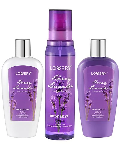 Honey Lavender Bath And Body Care Travel Set Women