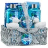 9pc Home Spa Gift Basket- Heavenly Ocean Bliss Scent - Bath And Body Care Women