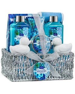9pc Home Spa Gift Basket- Heavenly Ocean Bliss Scent - Bath And Body Care Women