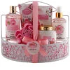 Home Wild Rose & Raspberry Leaf Scent Spa Gift Basket With Shower Caddy Women
