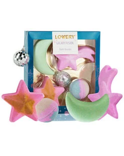 Galaxy Bath Bomb Set For Kids - 4 Cosmic Bath Fizzers, Shea & Coco Butter Women
